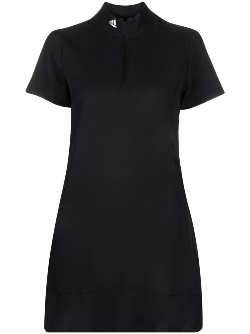Black Logo-print Mini Dress