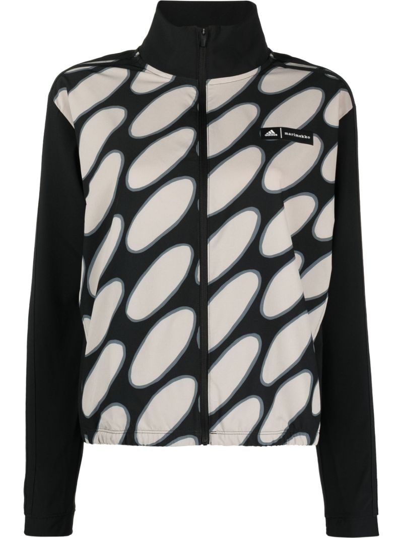 X Marimekko Black Printed Track Jacket