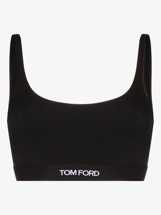 Black Logo Bralette Top