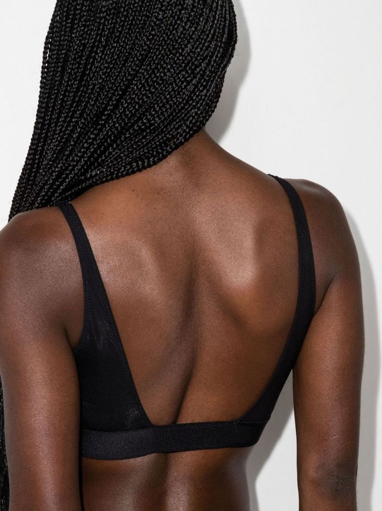 Black Logo Bralette Top