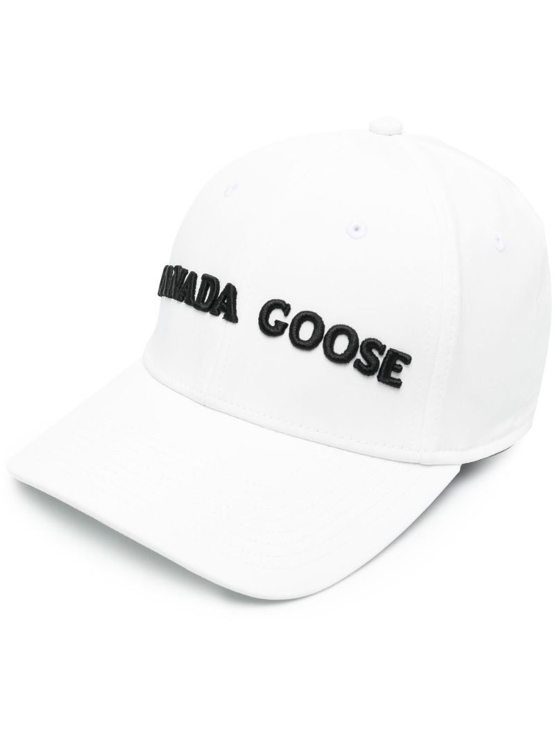 White Logo Embroidered Cap