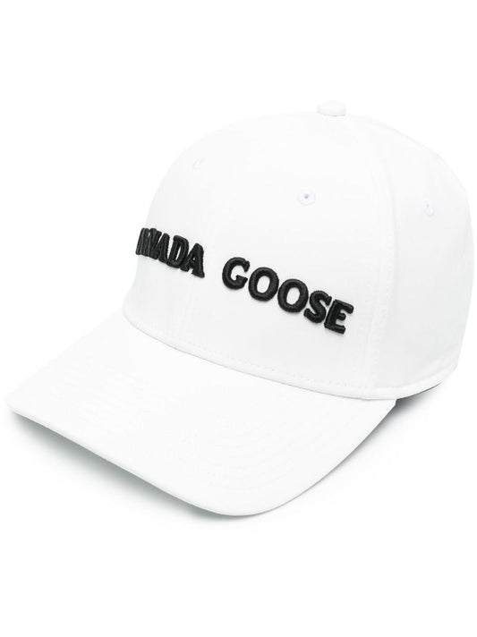 White Logo Embroidered Cap