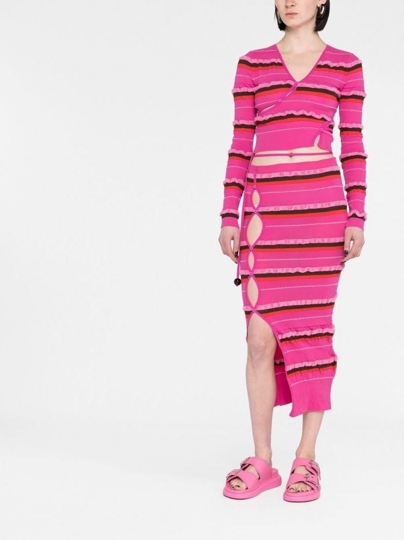Pink Concha Asymmetric Skirt
