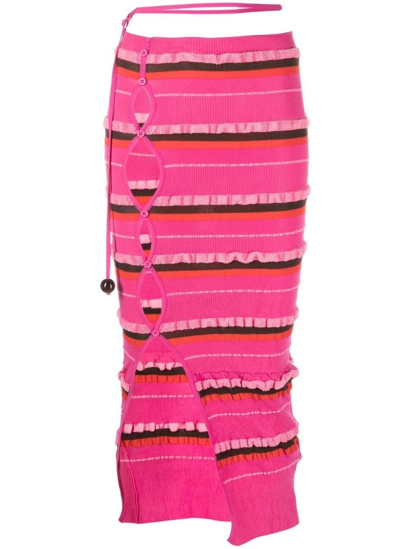 Pink Concha Asymmetric Skirt