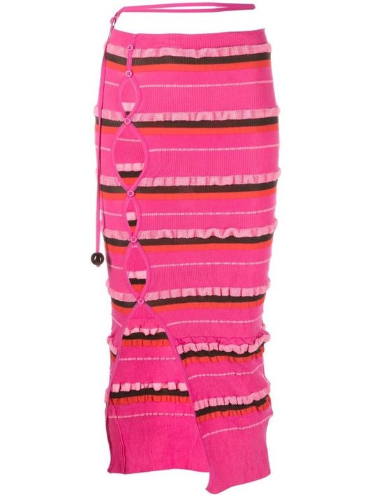 Pink Concha Asymmetric Skirt
