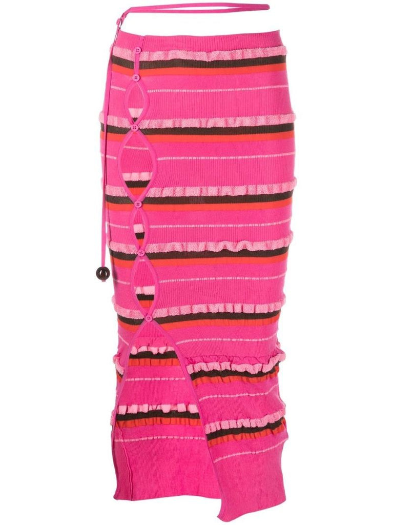 Pink Concha Asymmetric Skirt