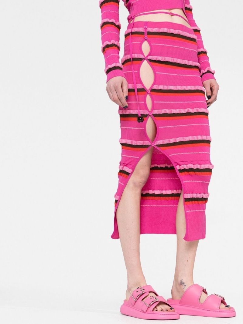 Pink Concha Asymmetric Skirt