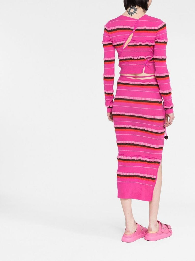 Pink Concha Asymmetric Skirt