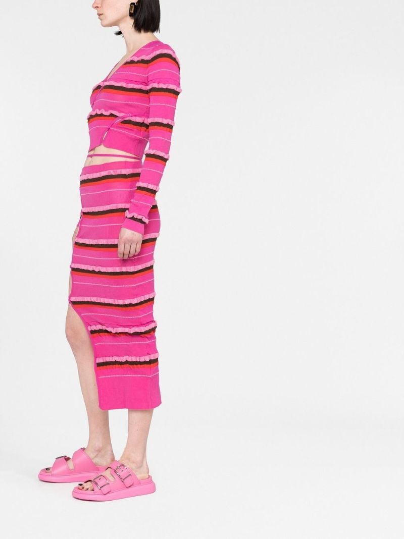 Pink Concha Asymmetric Skirt