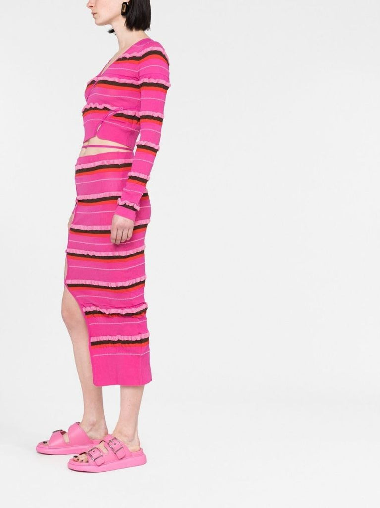 Pink Concha Asymmetric Skirt