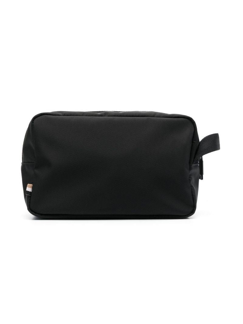 Black Raised Logo Washbag