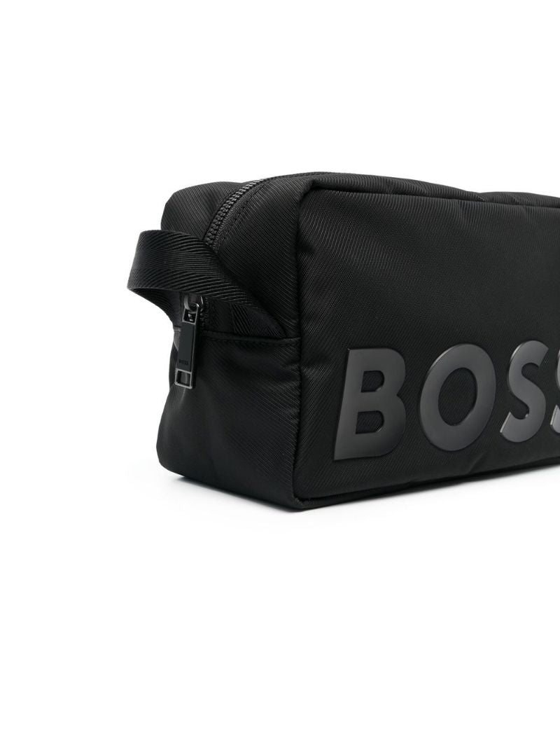 Black Raised Logo Washbag