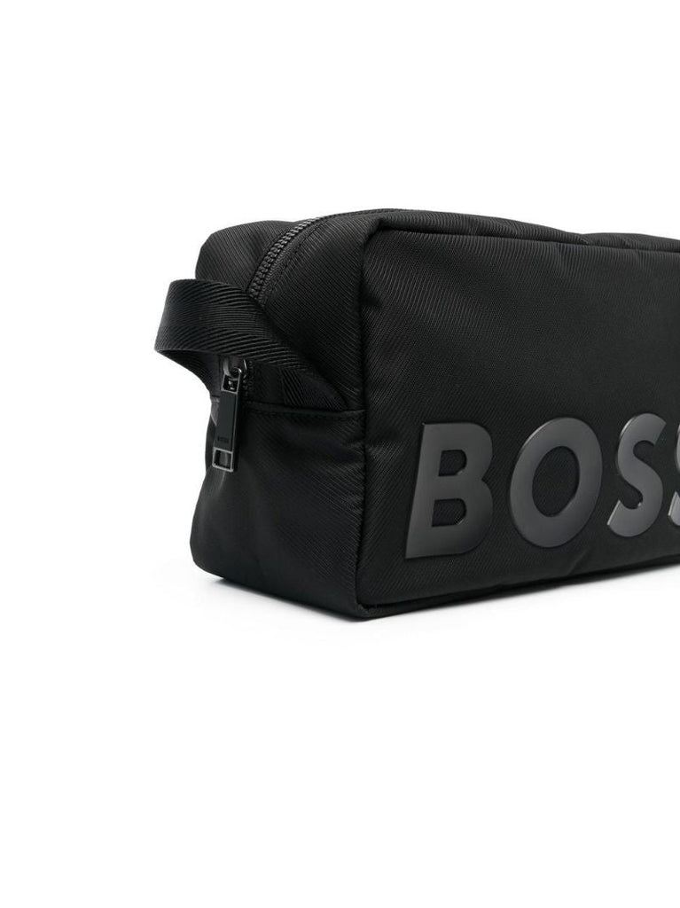 Black Raised Logo Washbag