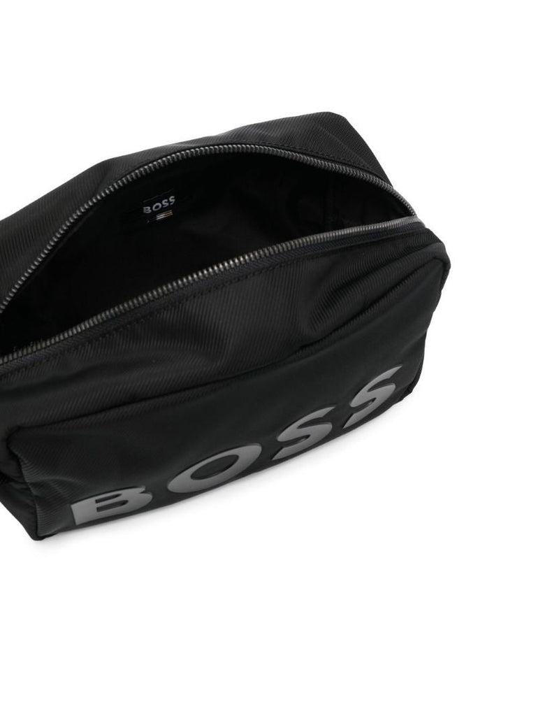 Black Raised Logo Washbag