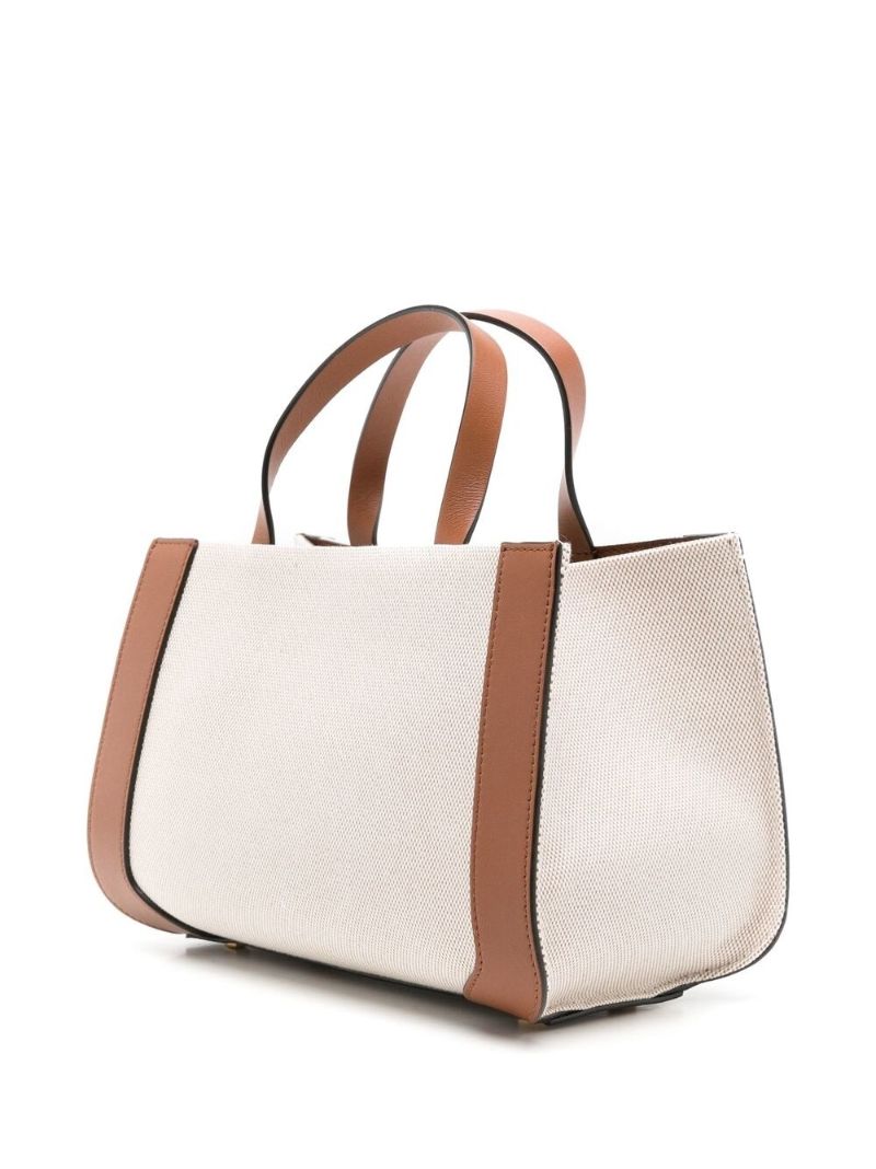 Neutral Small Vlogo Signature Tote Bag