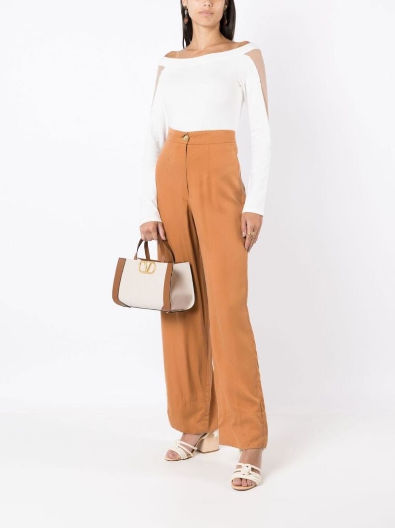 Neutral Small Vlogo Signature Tote Bag