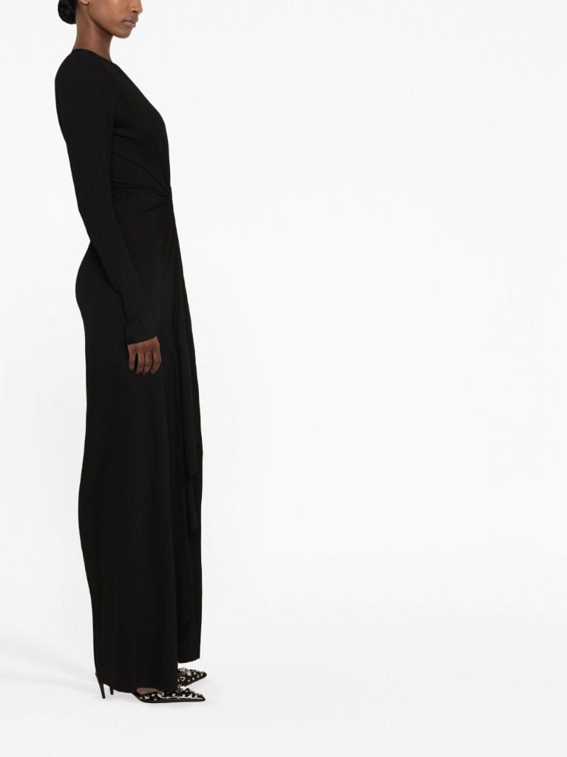 Black V-neck Maxi Dress