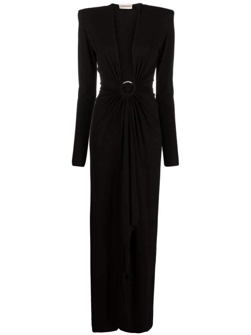 Black V-neck Maxi Dress