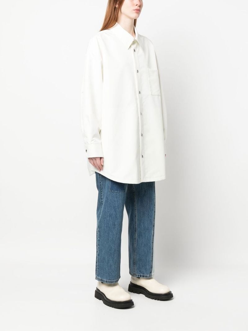 White Boyfriend Shirt Jacket