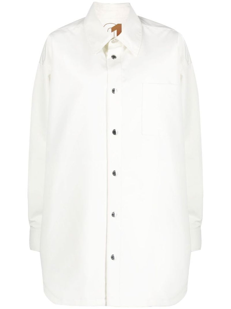 White Boyfriend Shirt Jacket