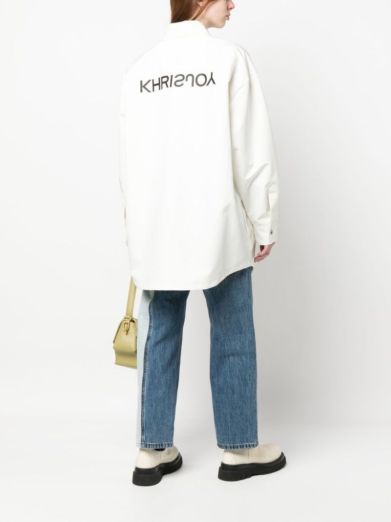 White Boyfriend Shirt Jacket