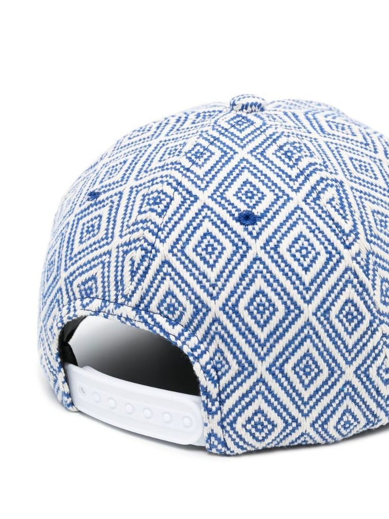 Blue Jacquard R Logo Baseball Cap