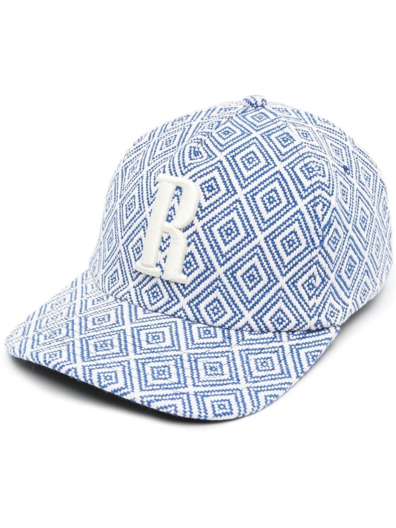 Blue Jacquard R Logo Baseball Cap