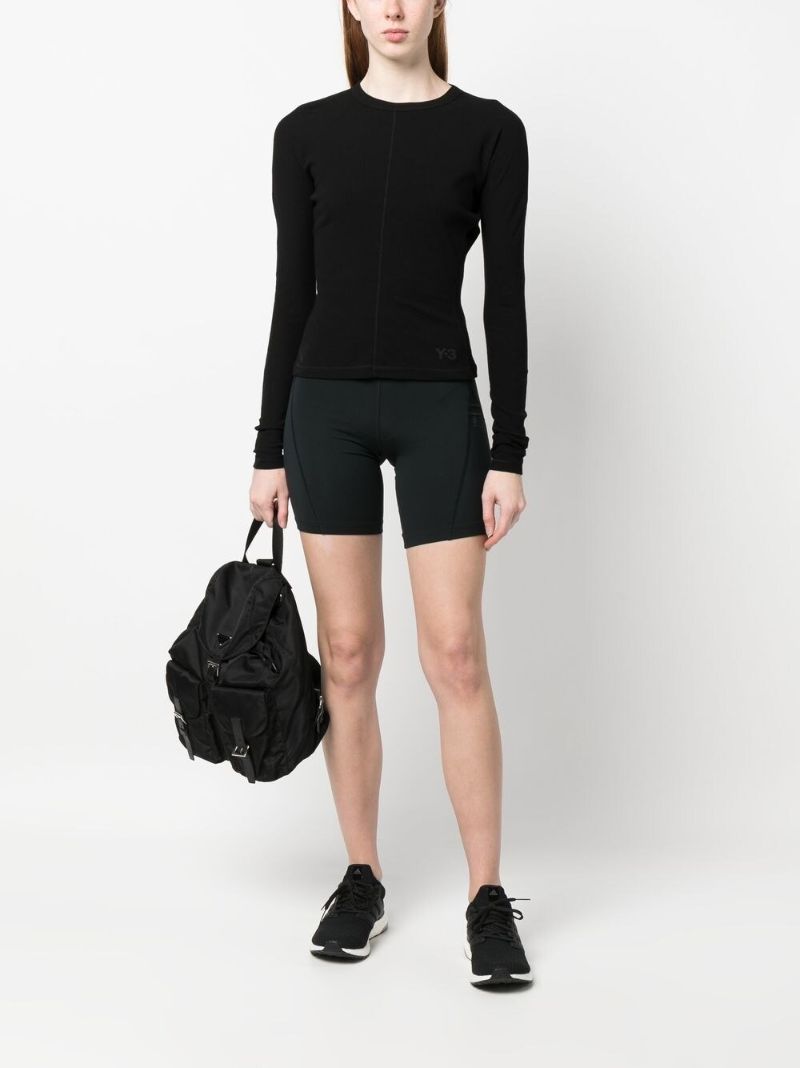 Black Logo-print Long-sleeve Top