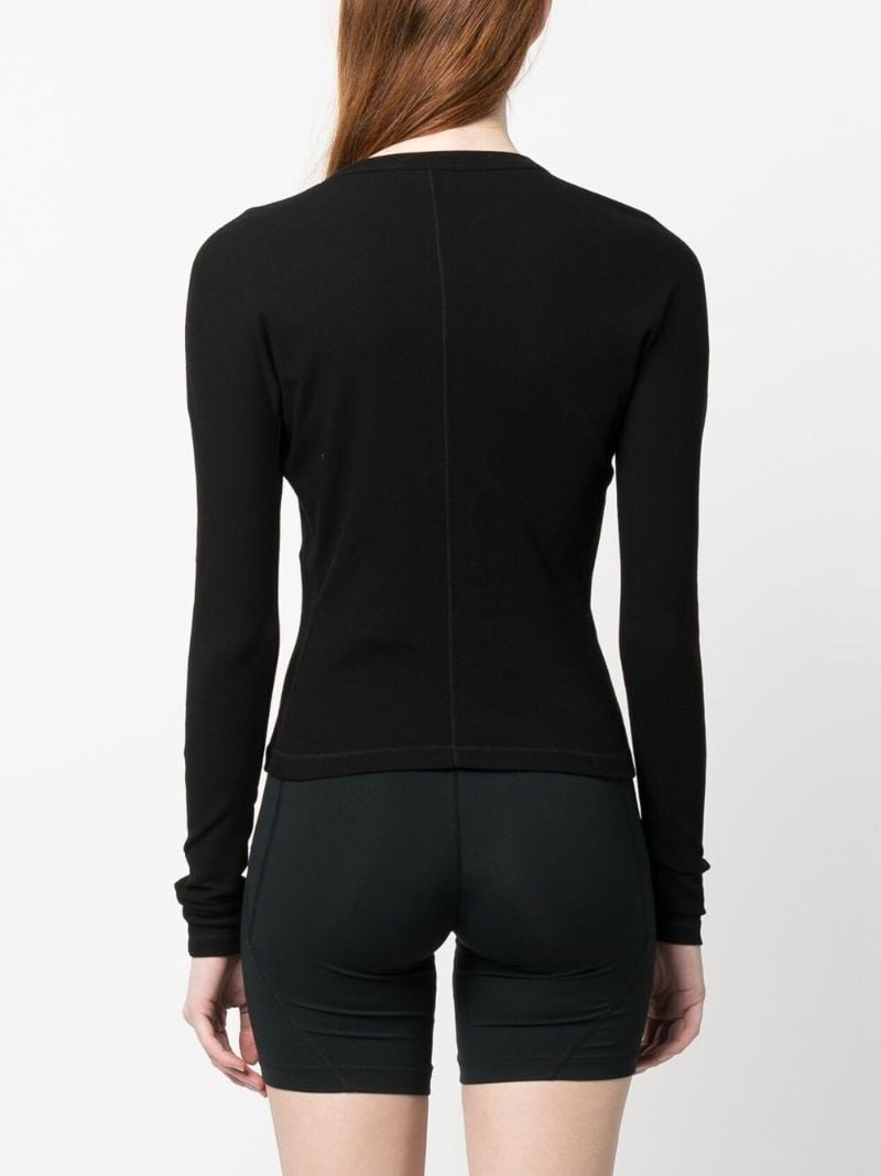 Black Logo-print Long-sleeve Top
