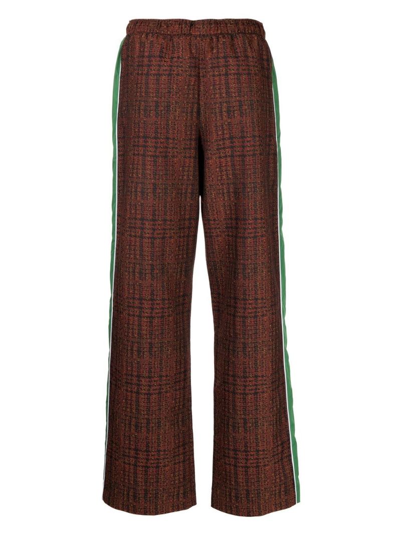 Red Blitta Check Track Pants