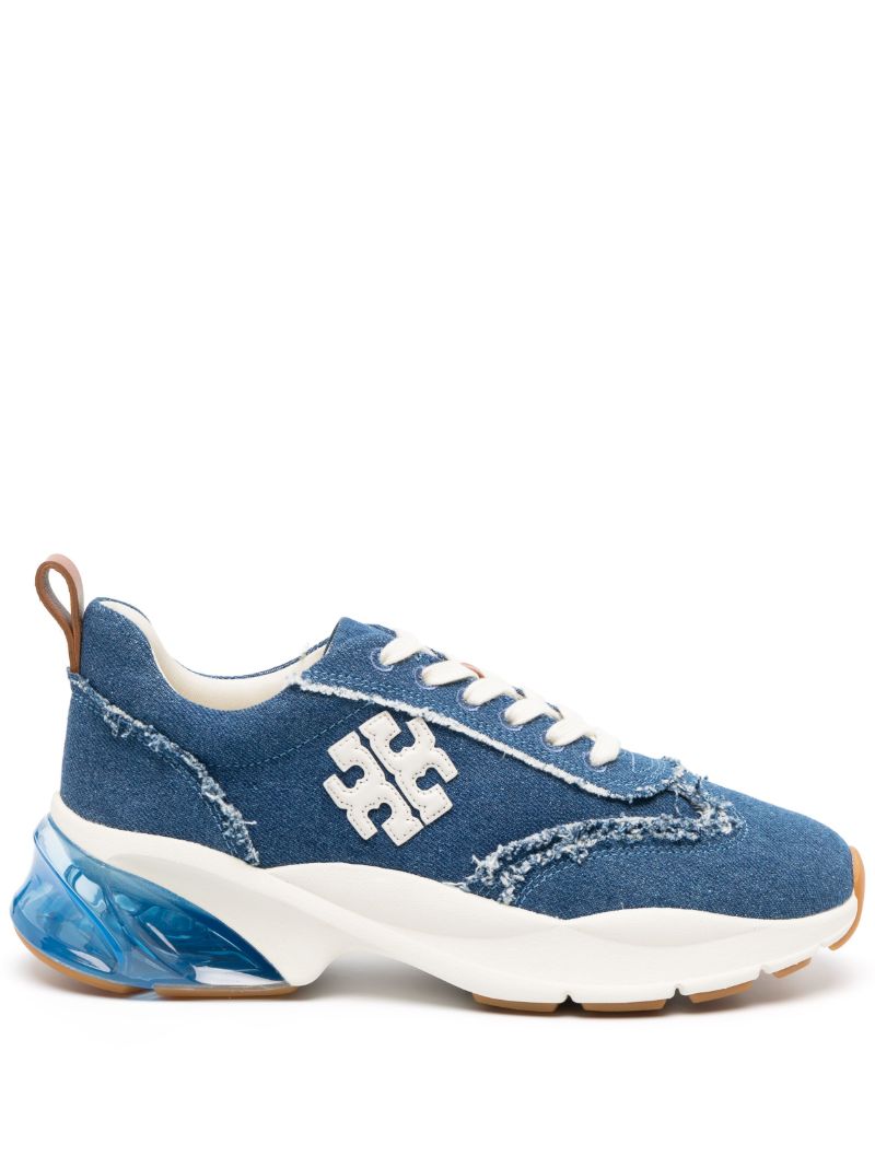 Blue Logo Patch Sneakers