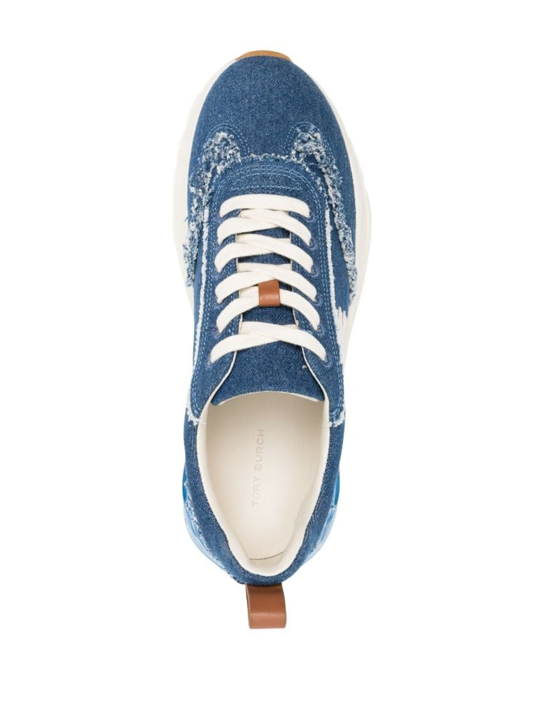 Blue Logo Patch Sneakers