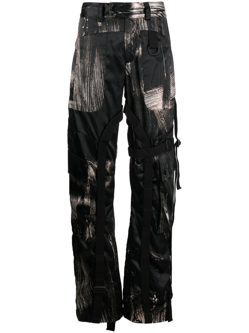 Black Cargo Straight Leg Trousers