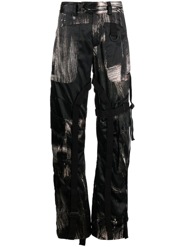 Black Cargo Straight Leg Trousers