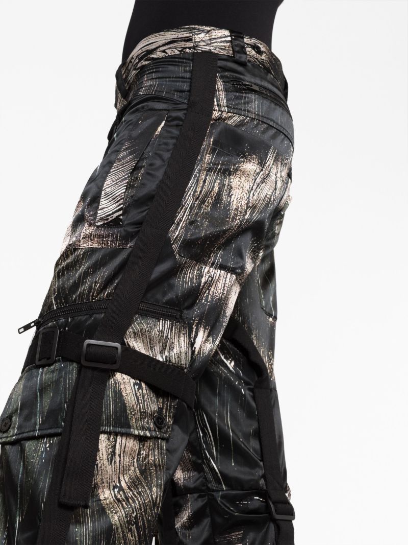 Black Cargo Straight Leg Trousers