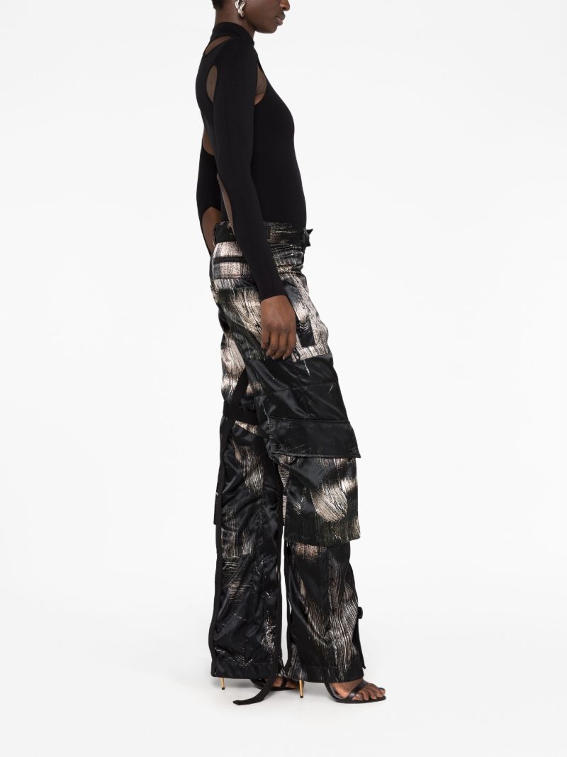 Black Cargo Straight Leg Trousers