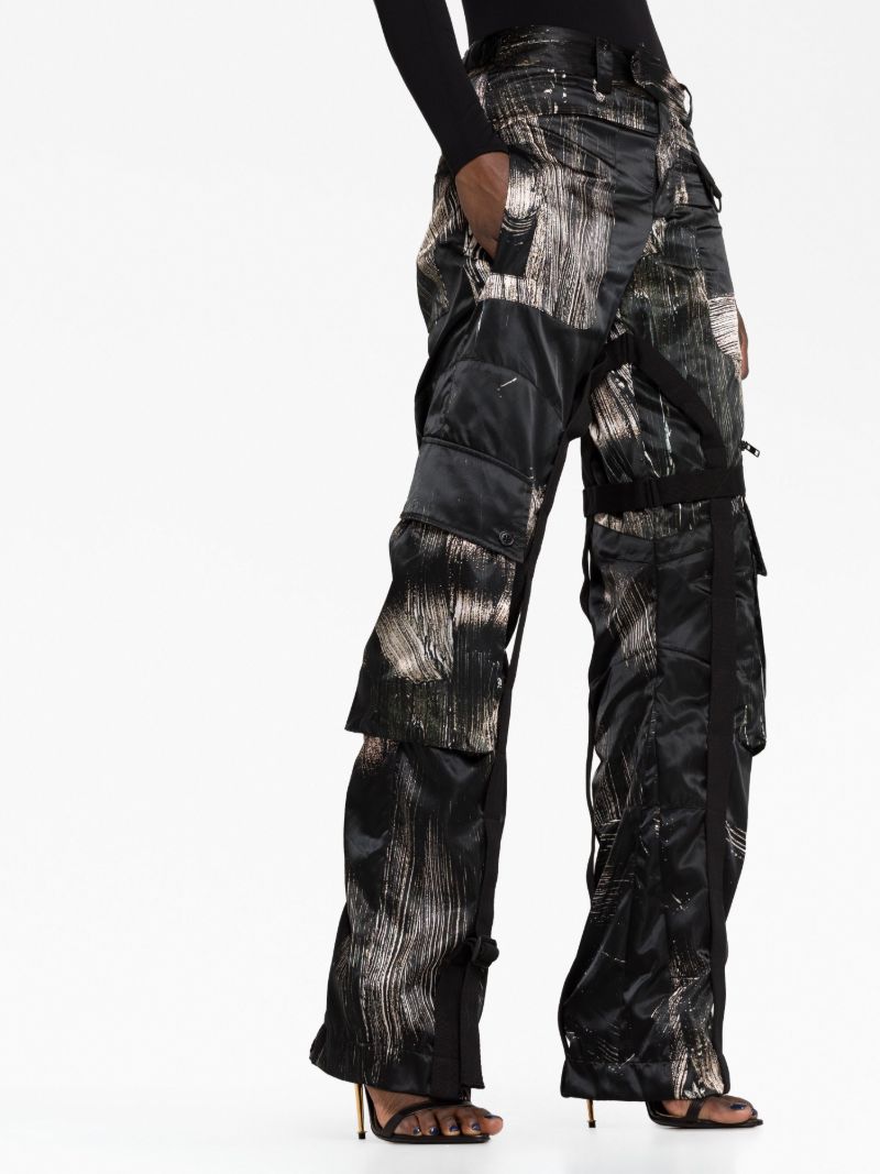Black Cargo Straight Leg Trousers