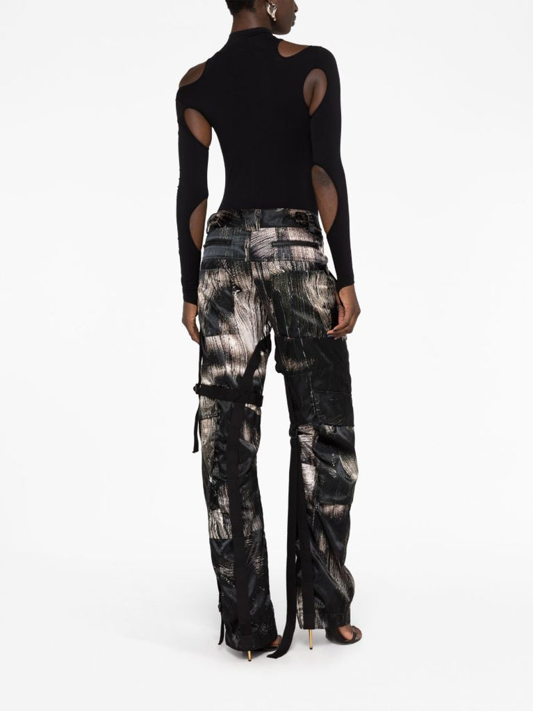 Black Cargo Straight Leg Trousers