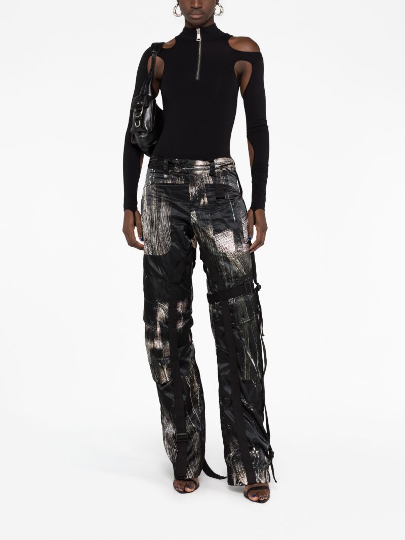 Black Cargo Straight Leg Trousers