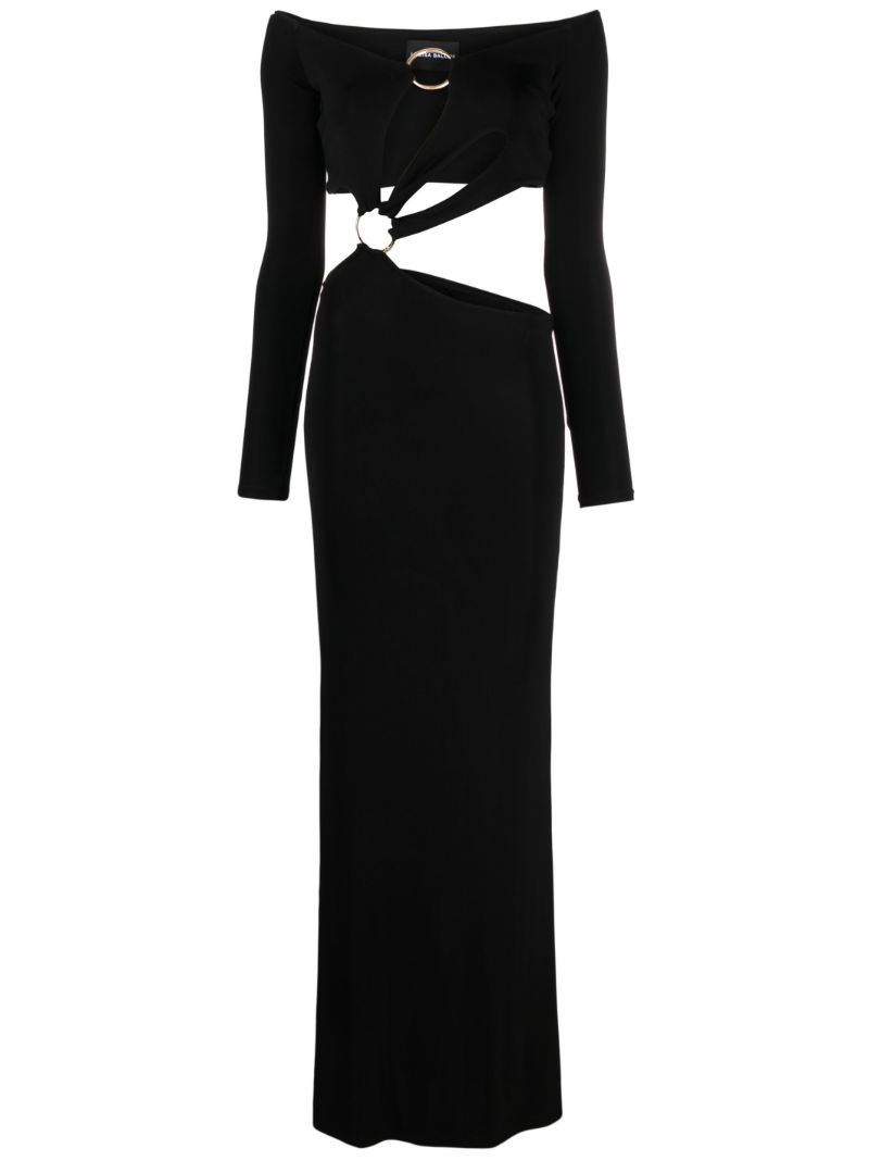 Black Sex Wax Cut-out Maxi Dress