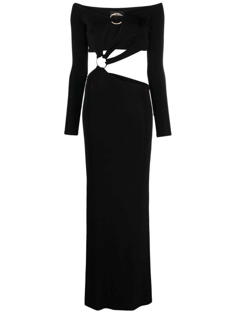 Black Sex Wax Cut-out Maxi Dress