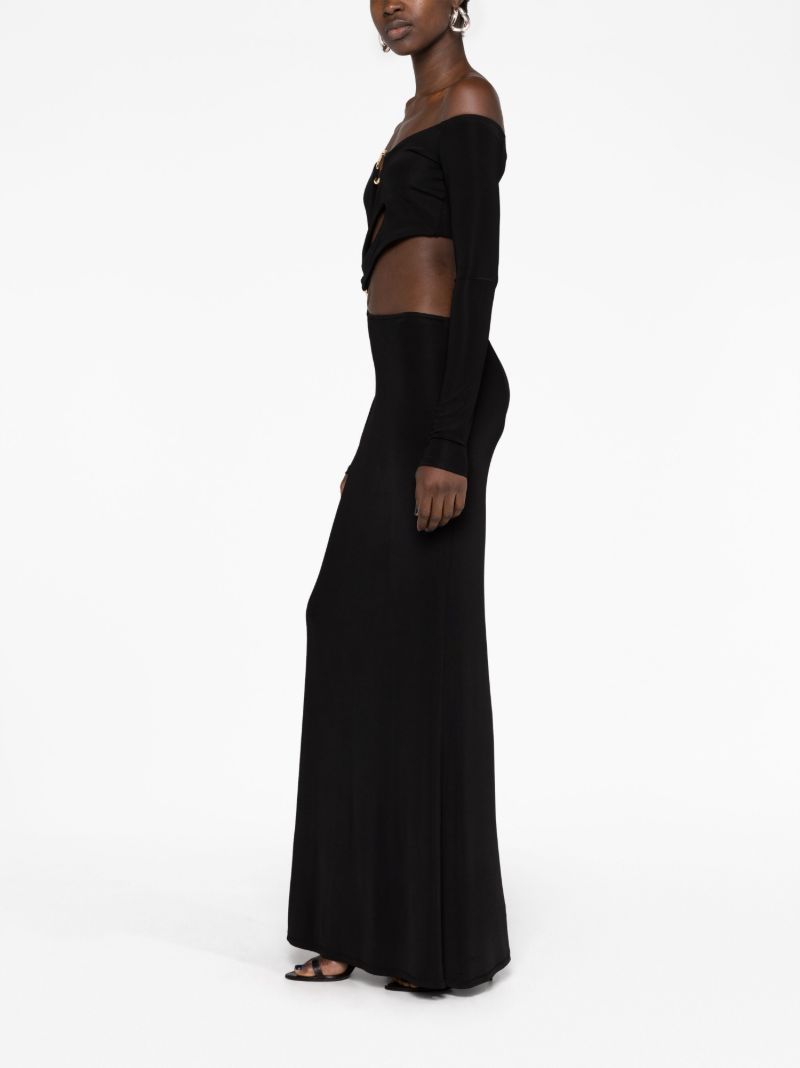 Black Sex Wax Cut-out Maxi Dress