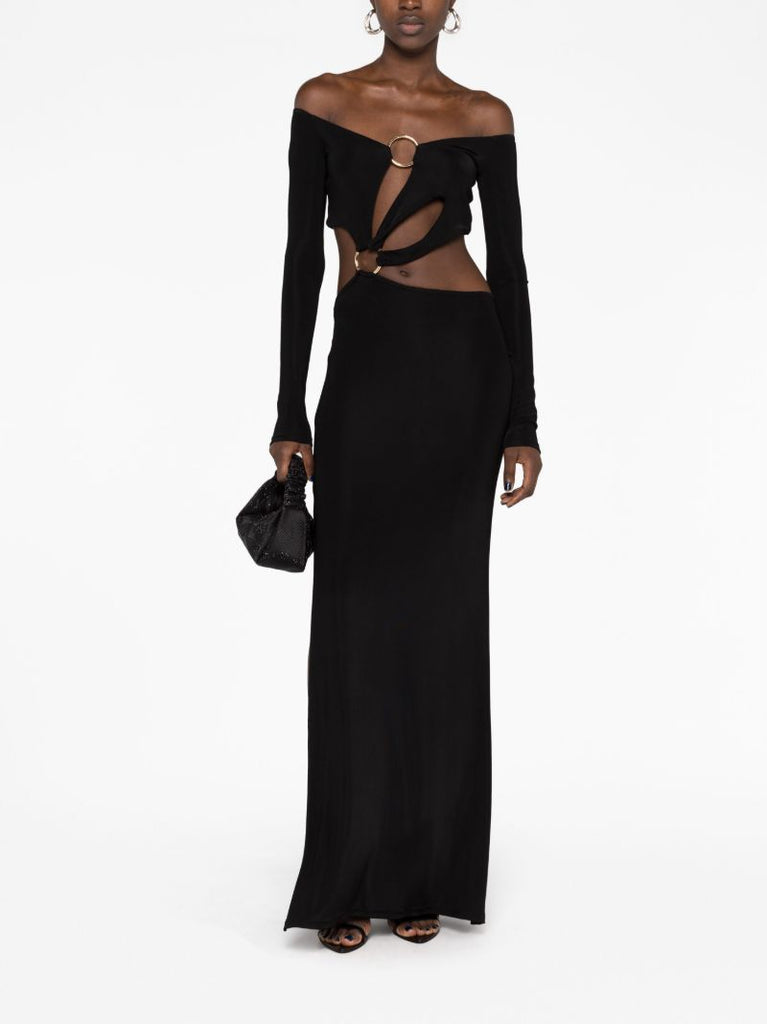 Black Sex Wax Cut-out Maxi Dress