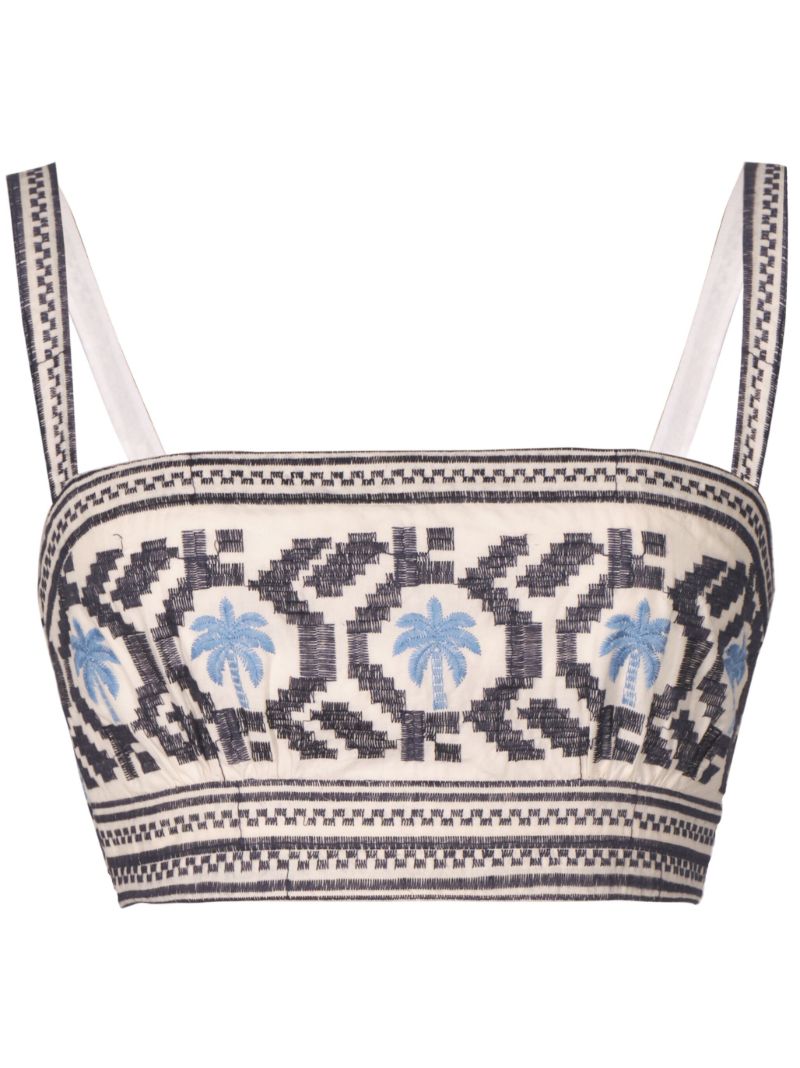 Neutral River Breeze Crop Top
