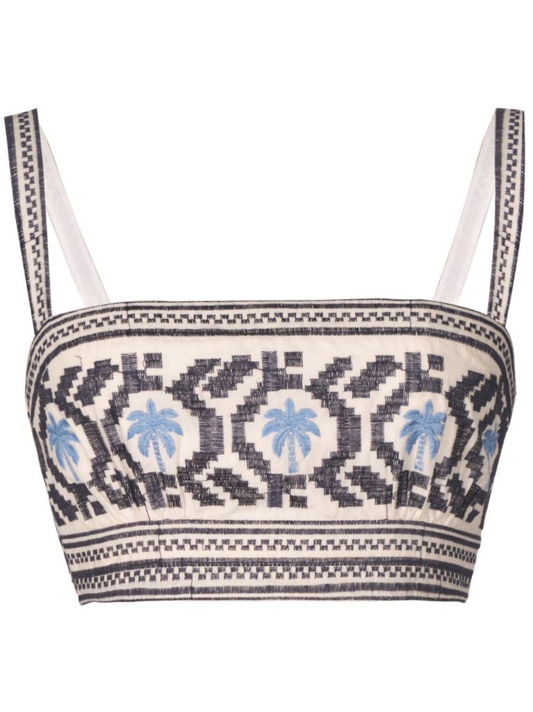 Neutral River Breeze Crop Top