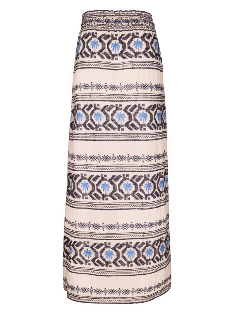 Neutral Namtrik Maxi Skirt