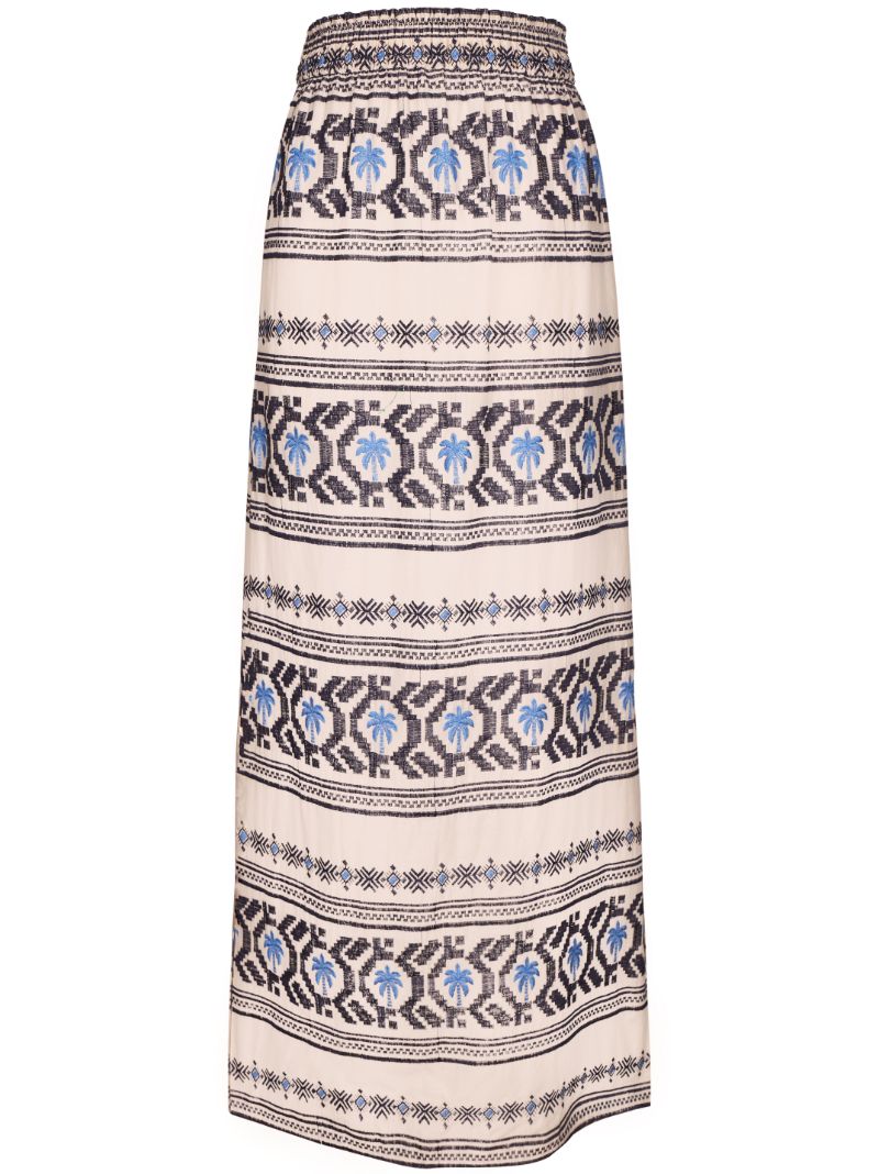 Neutral Namtrik Maxi Skirt