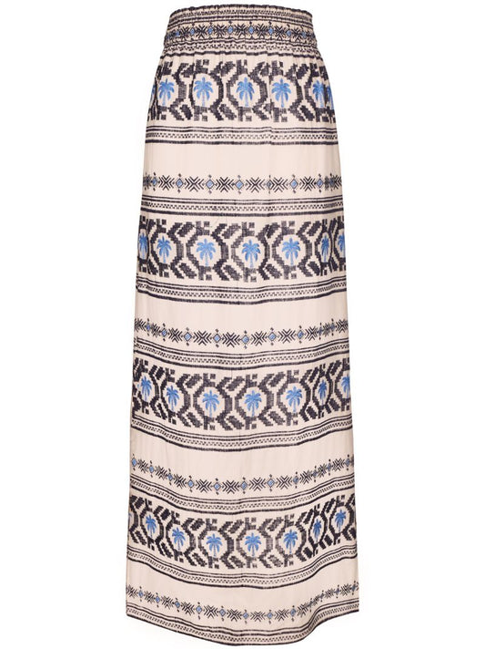 Neutral Namtrik Maxi Skirt