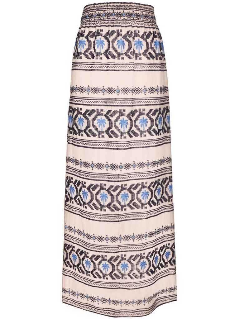 Neutral Namtrik Maxi Skirt