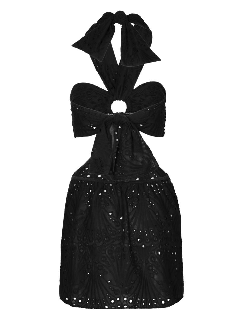 Black Uncu Broderie Anglaise Mini Dress